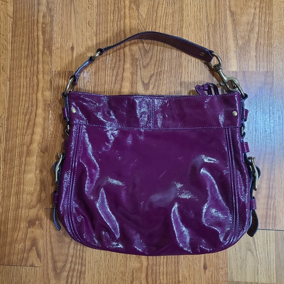 Coach Raspberry Patent Leather Bag - Picture 2 of 11